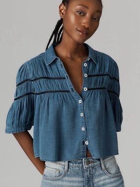 New! Maeve Leandra Denim Shirt